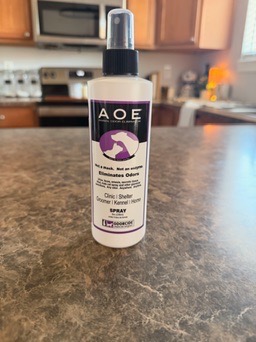 AOE pet odor and stain eliminator spray