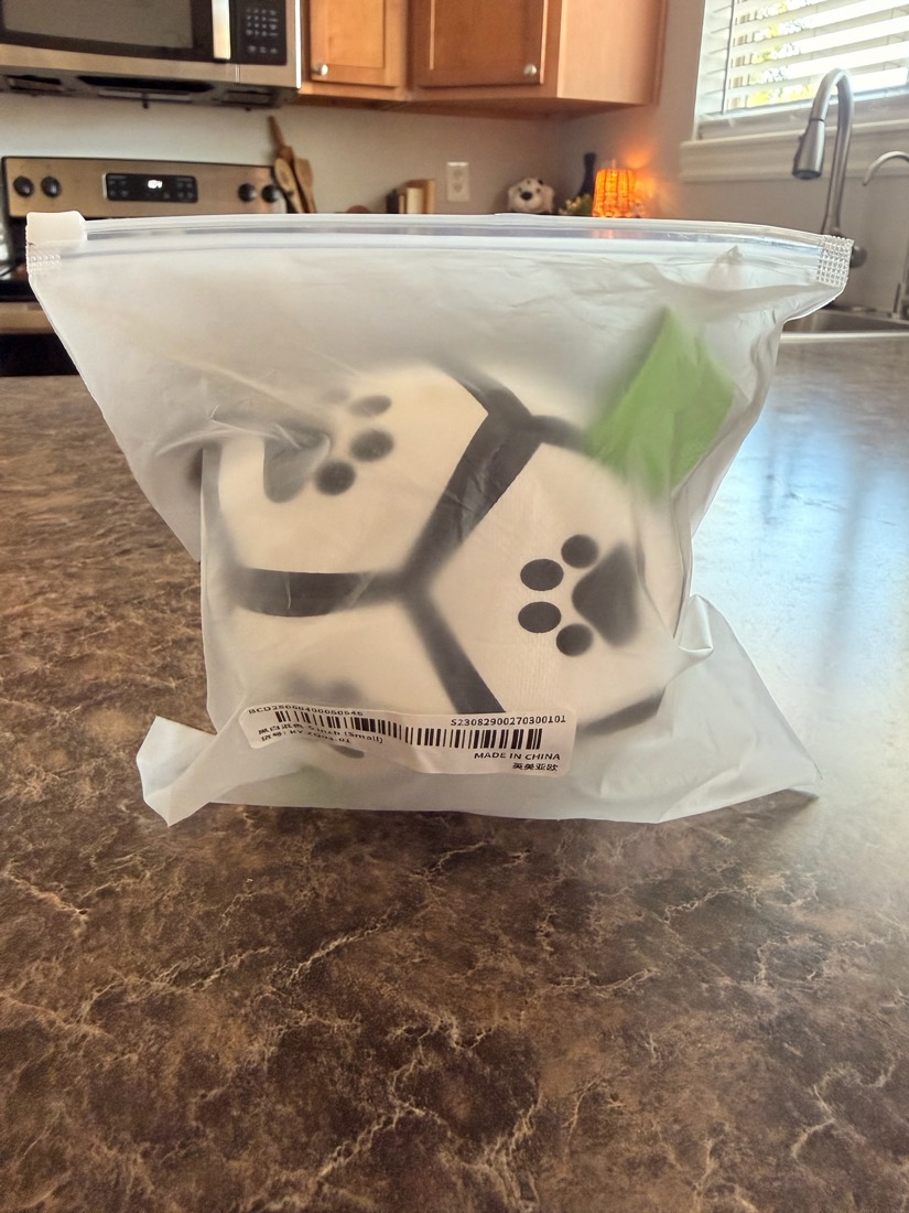 Durable interactive dog soccer ball
