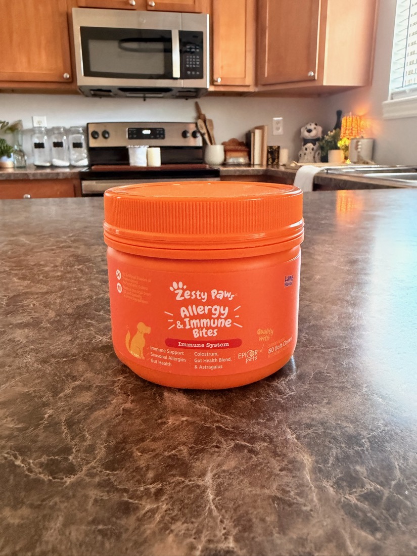 Zesty Paws immune and allergy soft chews for dogs