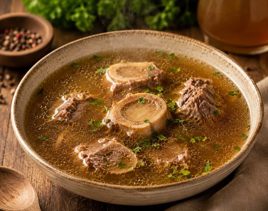 Beef bone broth for dogs