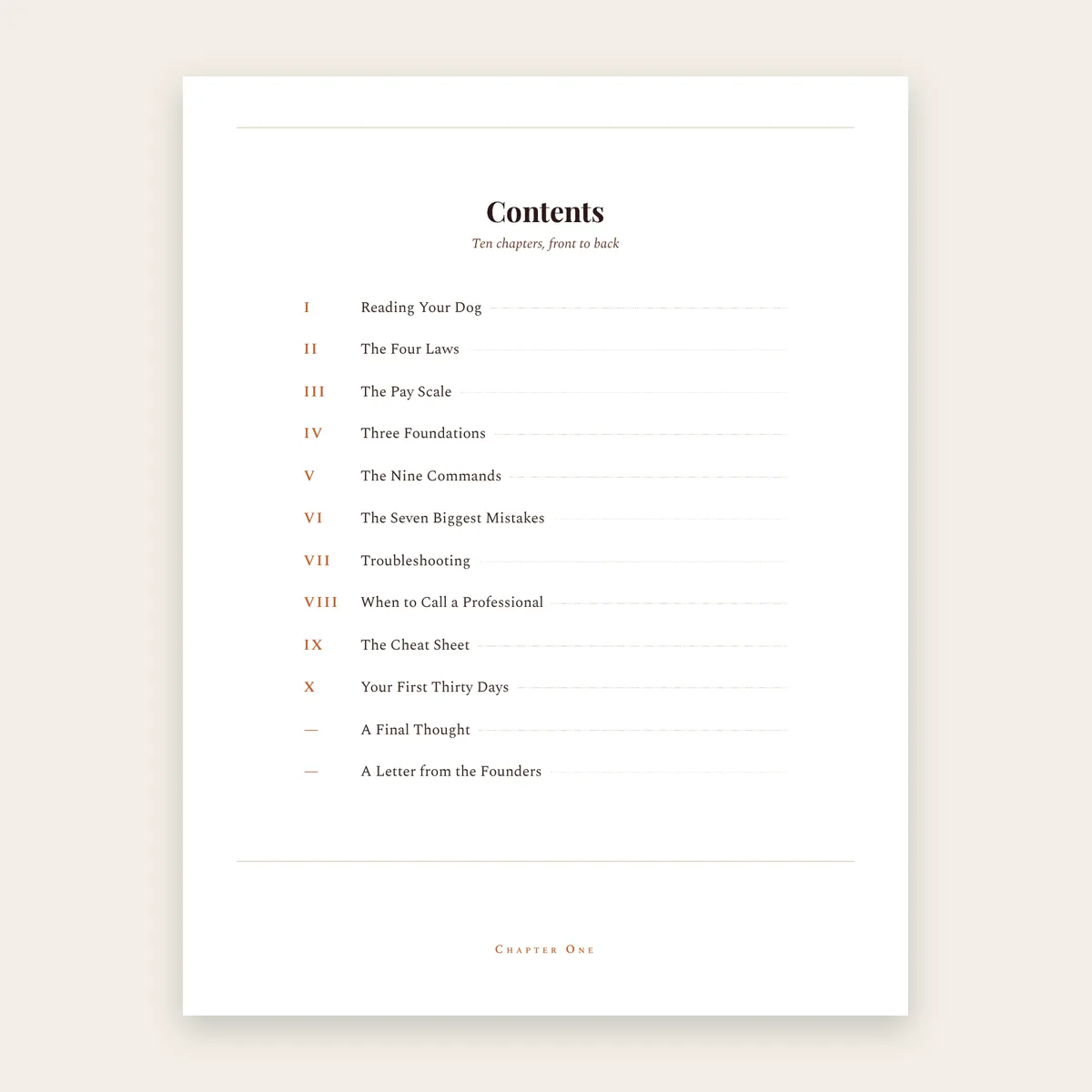 Inside: table of contents